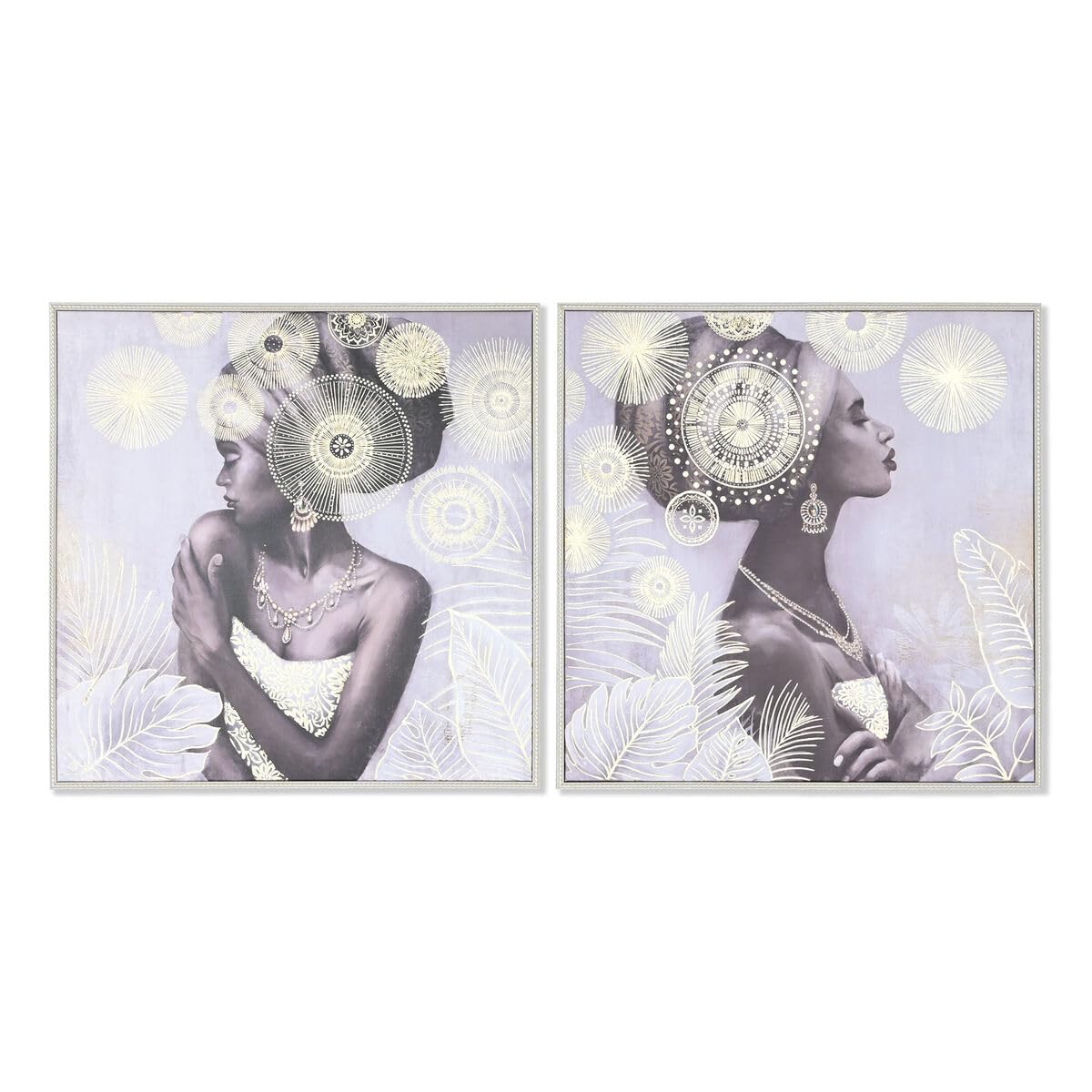 ESPRI Home Ramka Kolonialna Złoty Afrykański 80 x 2,8 x 80 cm (2 szt.)