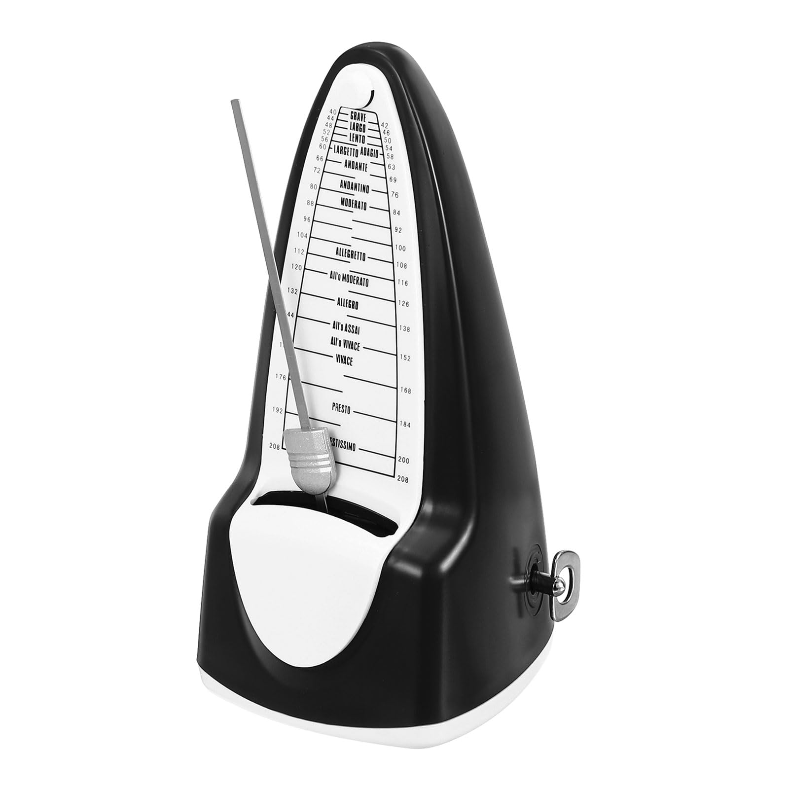 QUARKZMAN Metronomo Meccanico Alta Precisione Per Pianoforte Nero | Timer Musicale Professionale Metronomo Universale, Chitarra Violino Ukulele Player