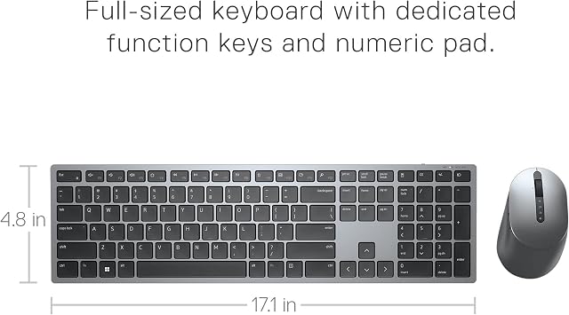 Dell Wireless Keyboard and Mouse KM7321W, Programmable, Bluetooth