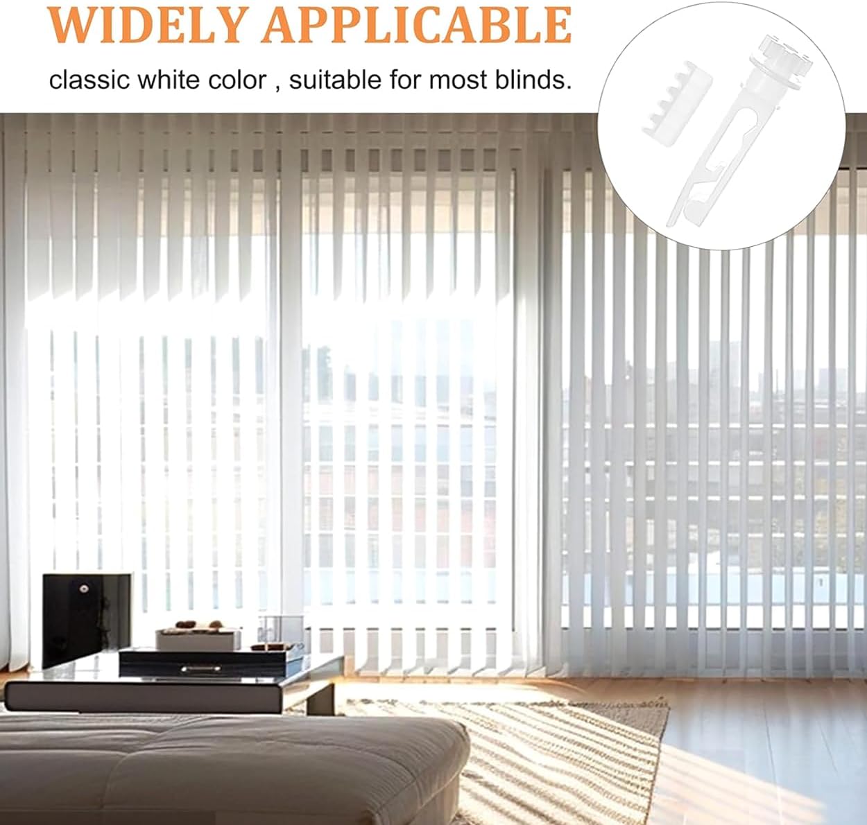KOOBOOK 30Pcs Vertical Blinds Replacement Stem and Gear Kit, White Plastic Carrier Parts for Window Headrail Repair Curtain Blind Accessories,Easy DIY Restoration