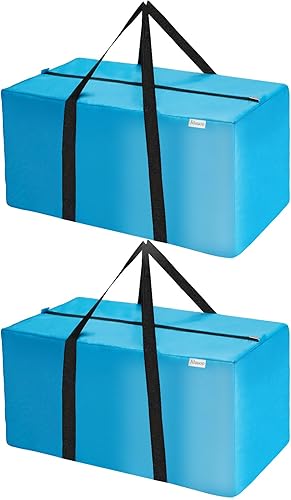 Bolsa de mudanza extra grande, bolsa de almacenamiento resistente que ahorra espacio para embalaje de ropa, bolsa azul para mudanzas, bolsas de