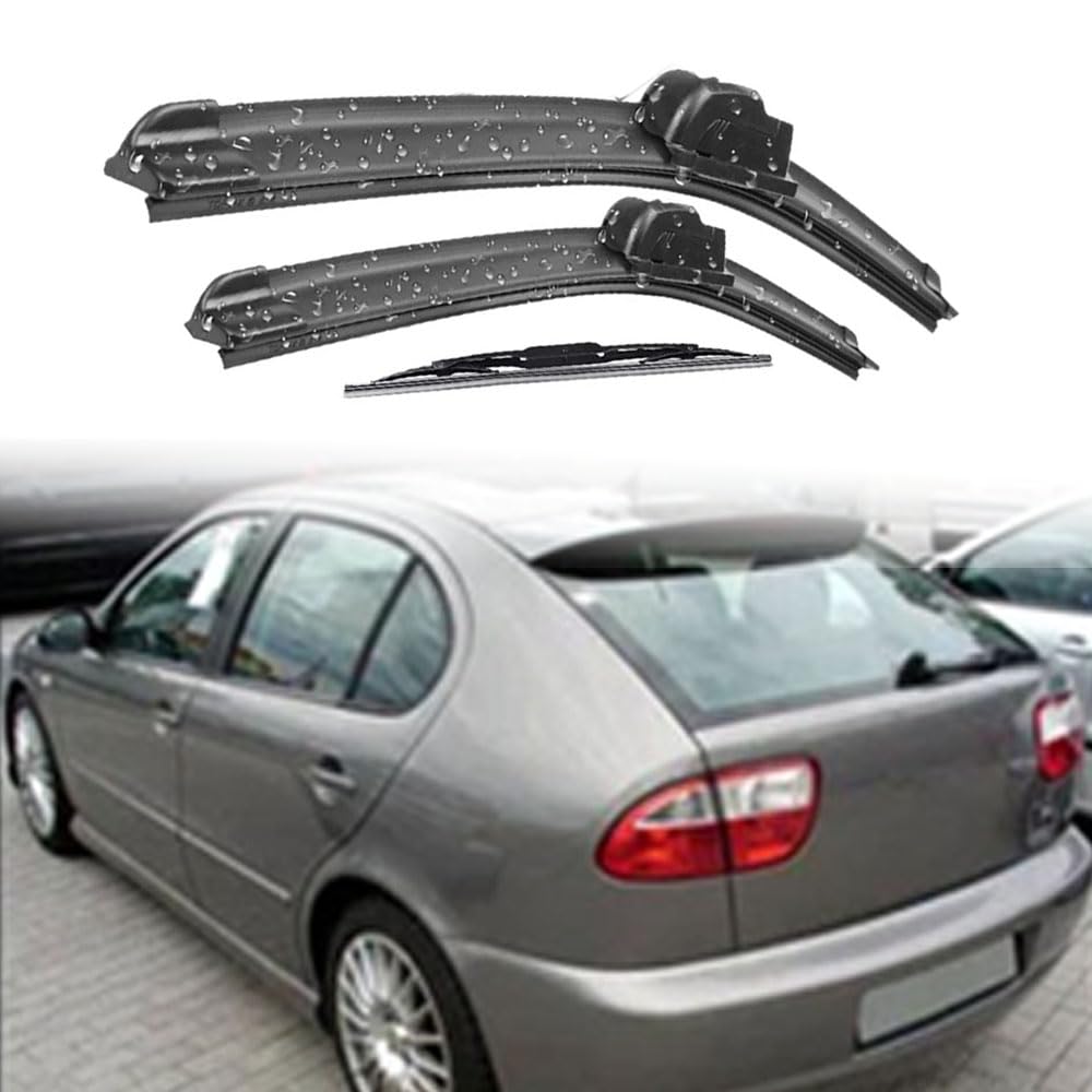 Zestaw wycieraczek przednich tylnych do Seat Leon MK1 2000-2005, gumowa wycieraczka do czyszczenia szyb 21"19" 16 cali