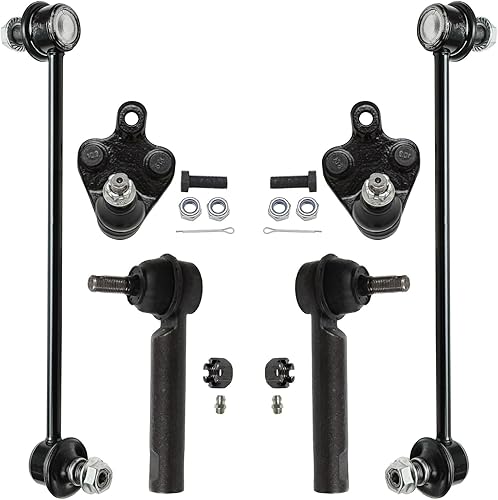 Detroit Axle - Kit de suspensión delantera de 6 piezas para Toyota Corolla 09-19, Matrix Pontiac Vibe 09-13, 2 barras de acoplamiento exteriores, 2
