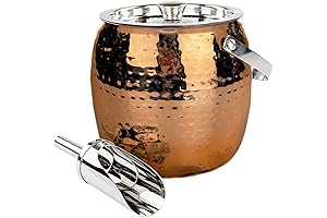 3QT Insulated Ice Bucket for Parties with Lid and Scoop - Sweat-Free...