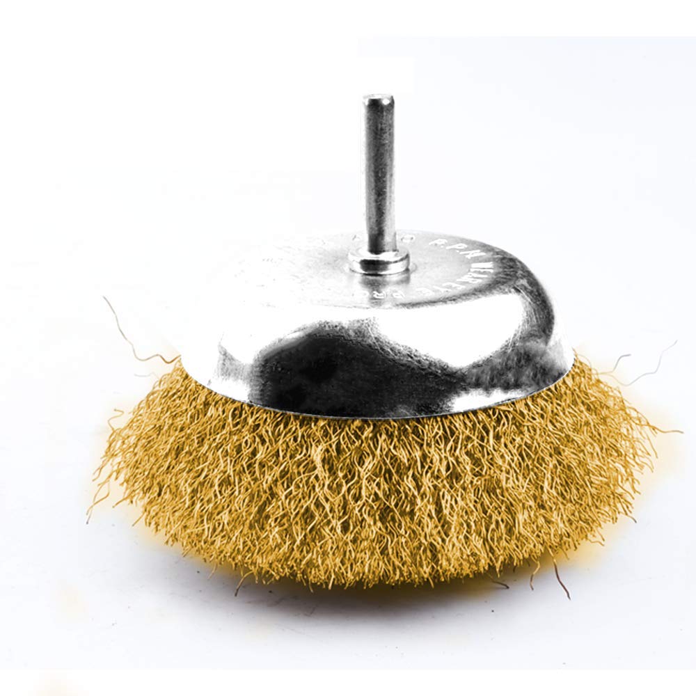 Lot de 2 brosses coupelles acier inoxydable 6,35 cm pour perceuse anti-rouille - Bricolage Lot de 2 brosses coupelles acier inoxydable 6,35 cm pour perceuse anti-rouille - Bricolage