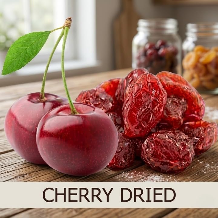 Dried Cherries| Vegan, Non-GMO & No Preservatives | Healthy & Tasty Ideal For Snacking 200Gms