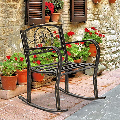 MTFY Vintage Carved Metal Rocker