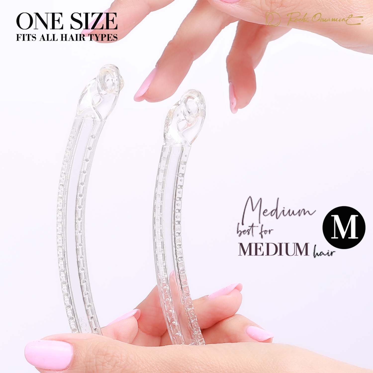 RC ROCHE 6 Pcs Banana Hair Clip Thin Hair Fine Ponytail Maker No Slip Small Claw for Women Secure Grip Jaw Clamp Cute Strong Medium Transparent - Image 4