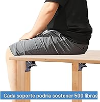 Vista 3 de Paquete de 4 bisagras de bloqueo para soportes de mesa plegables, soportes plegables de alta resistencia, bisagra plegable de bloqueo automático