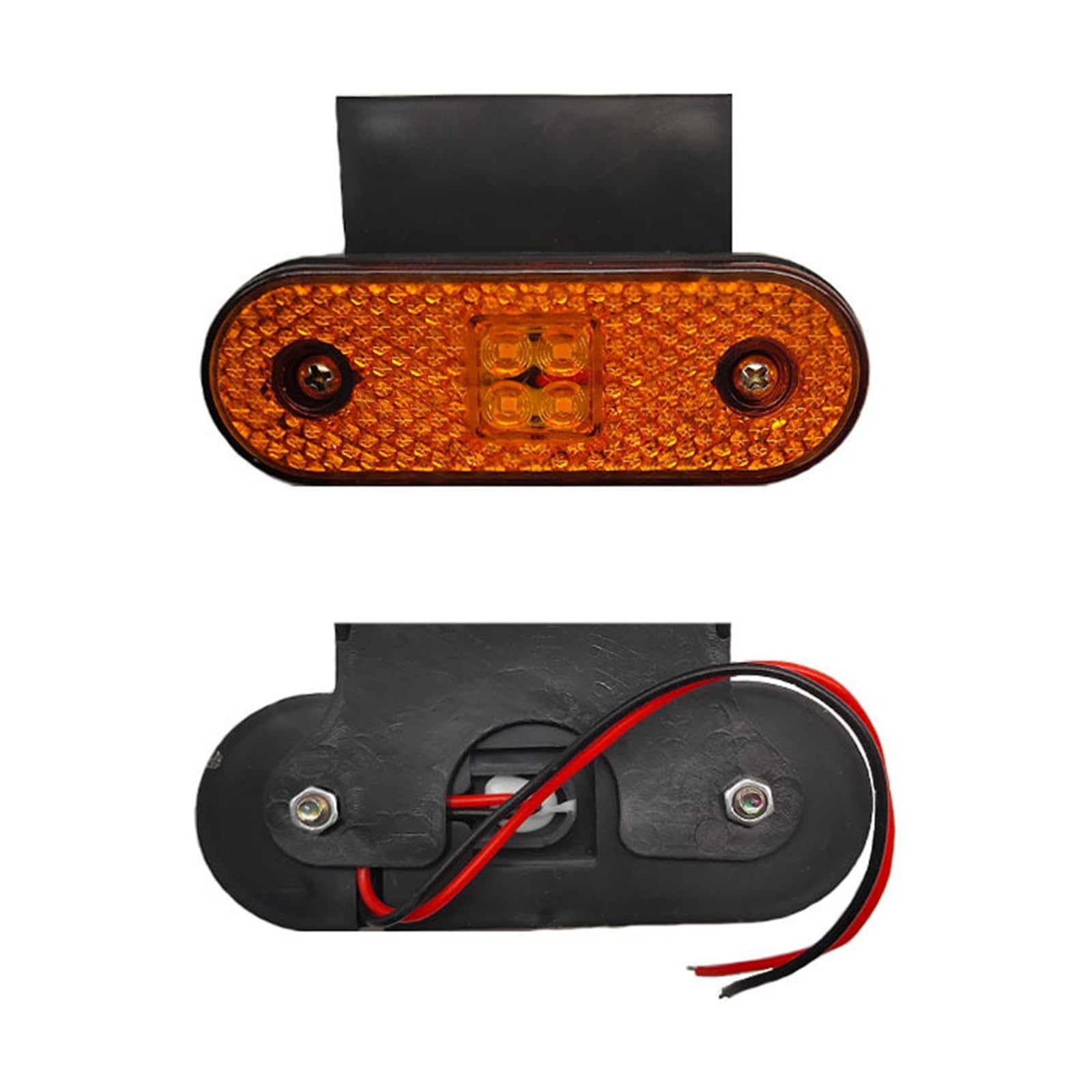 10Pcs 24V Indicatore di direzione laterale Indicatore di direzione posteriore Lampada di ingombro posteriore for camion for auto Trattore RV Rimorchio Pickup Giallo