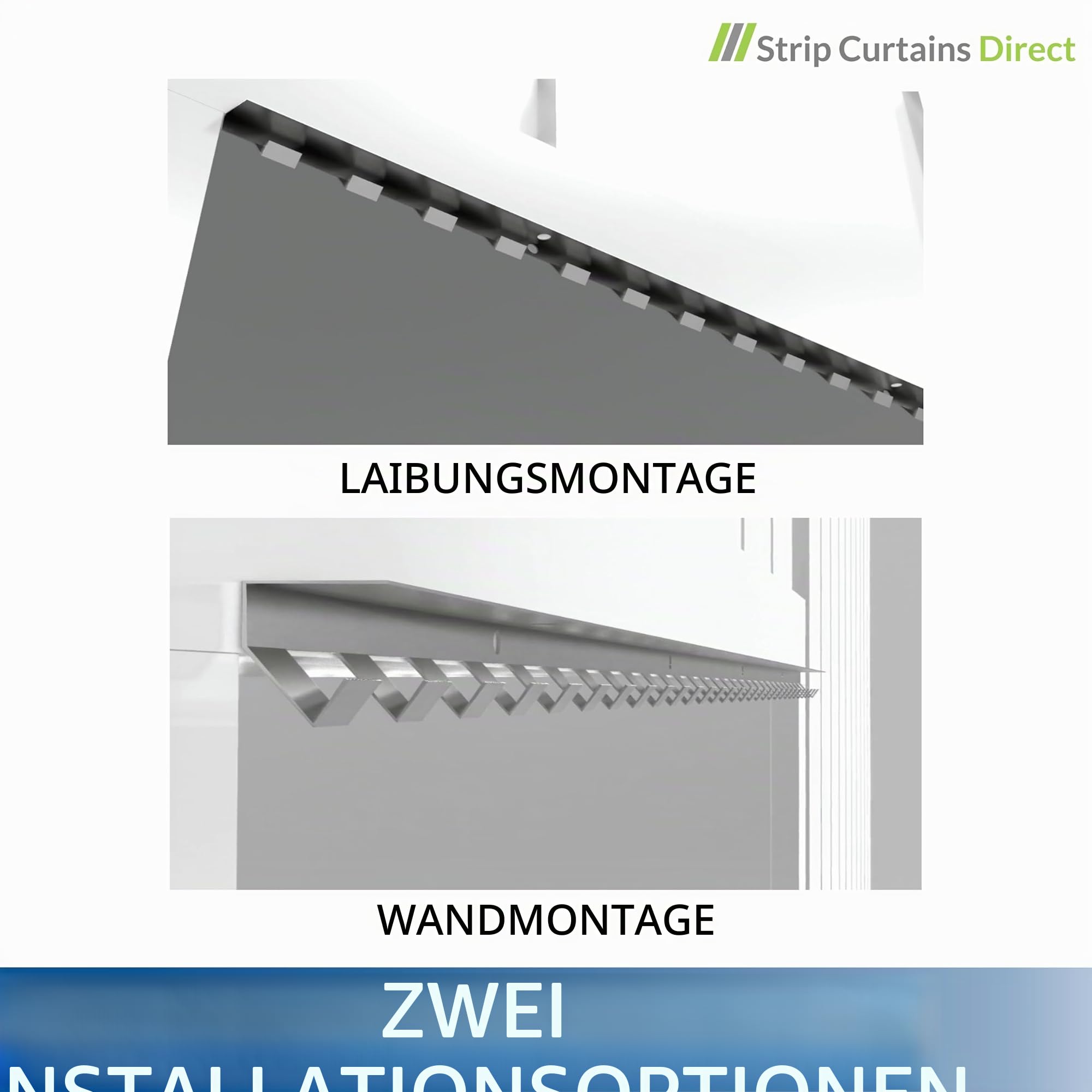 SCD PVC Lamellenvorhang Stall 1m x 2m PVC Streifenvorhang Komplettset - 200mm x 2mm Transparent Industrie Vorhang und Lamellenvorhang Pferdestall für Kühlraum Stall, Pferdestall und Lager