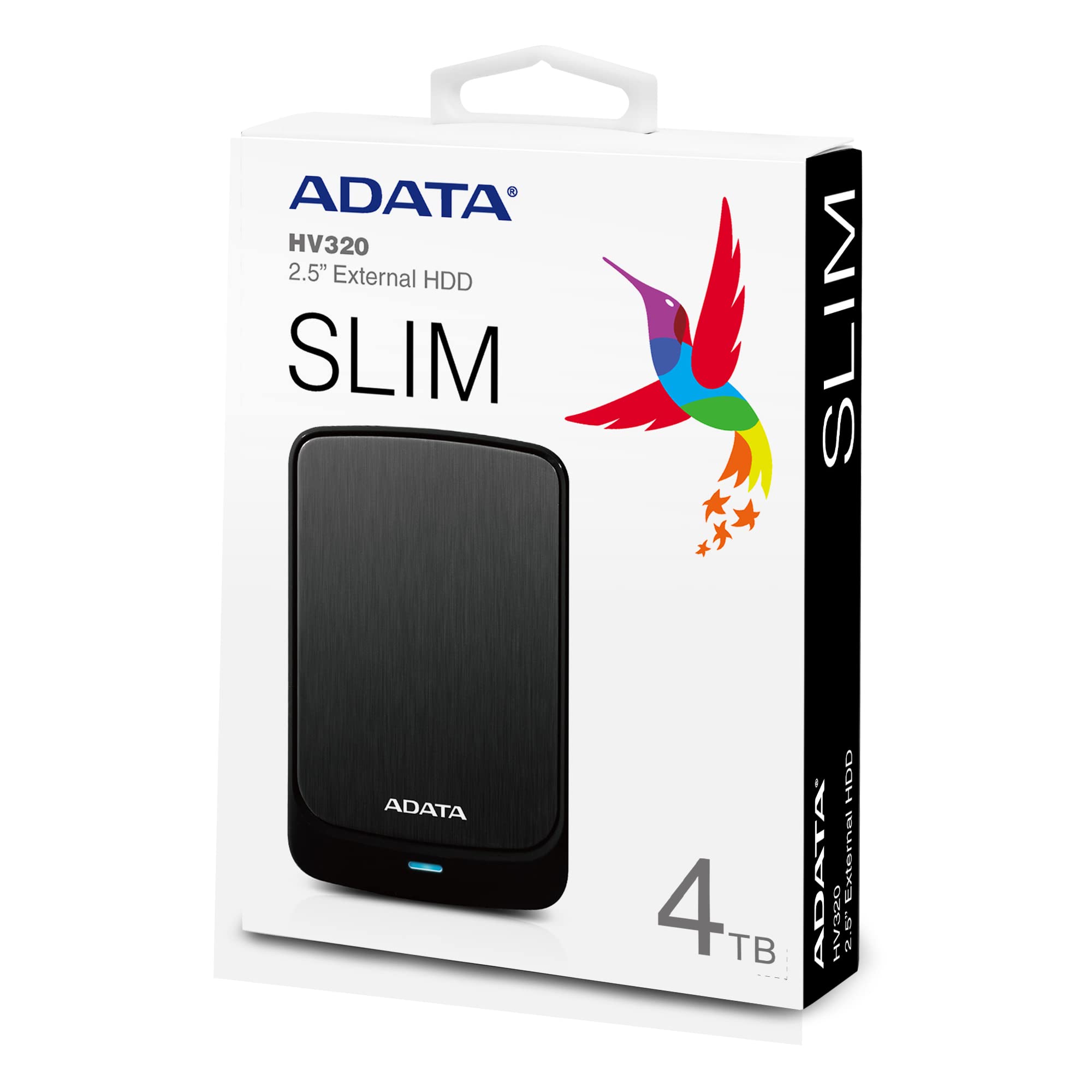 Adata HV320 AHV320-4TU31-CBK, Zewnętrzny Dysk, 4 TB, Czarny