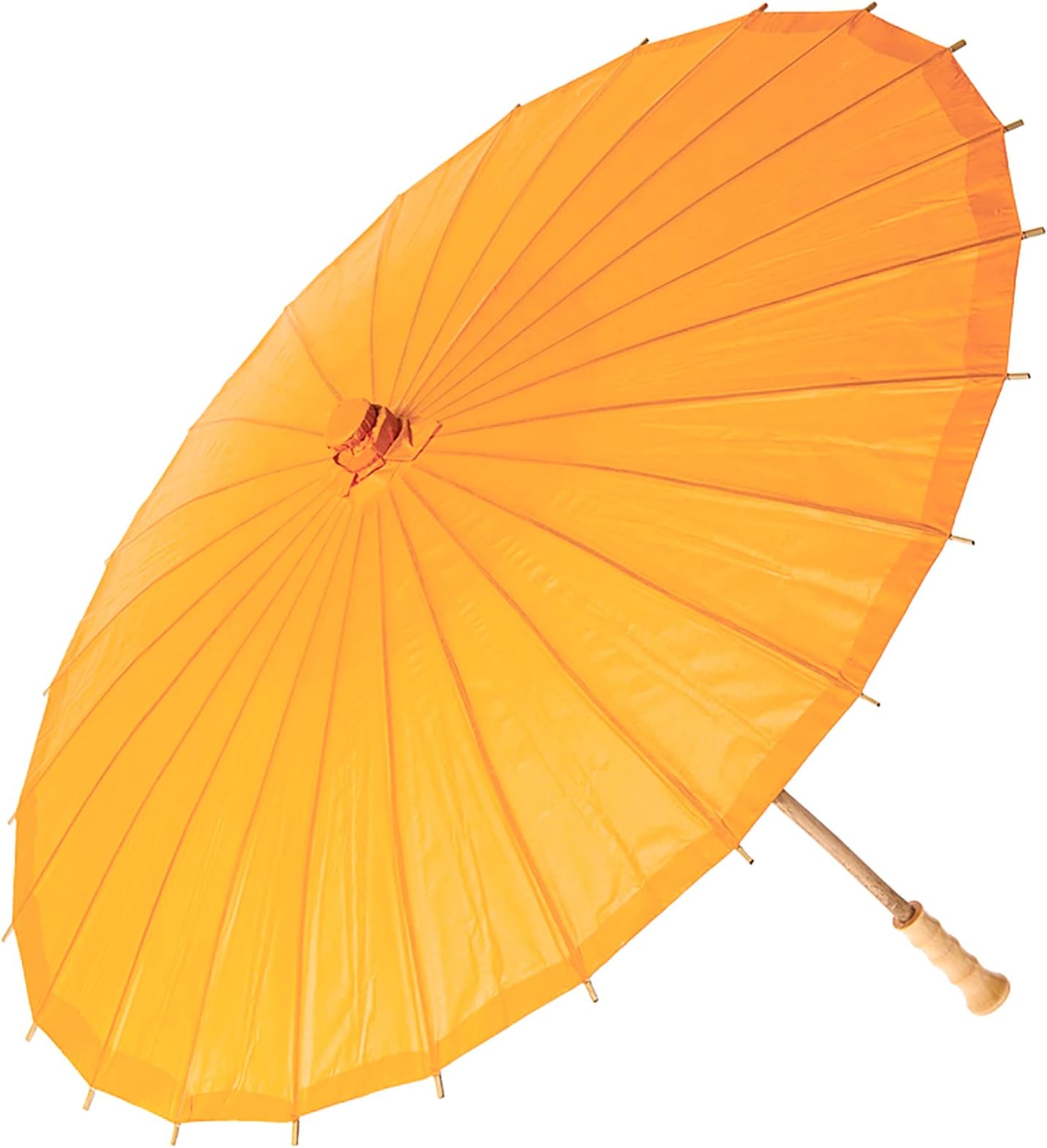 Chinese Paper and Bamboo Parasol with Elegant Handle - Mango