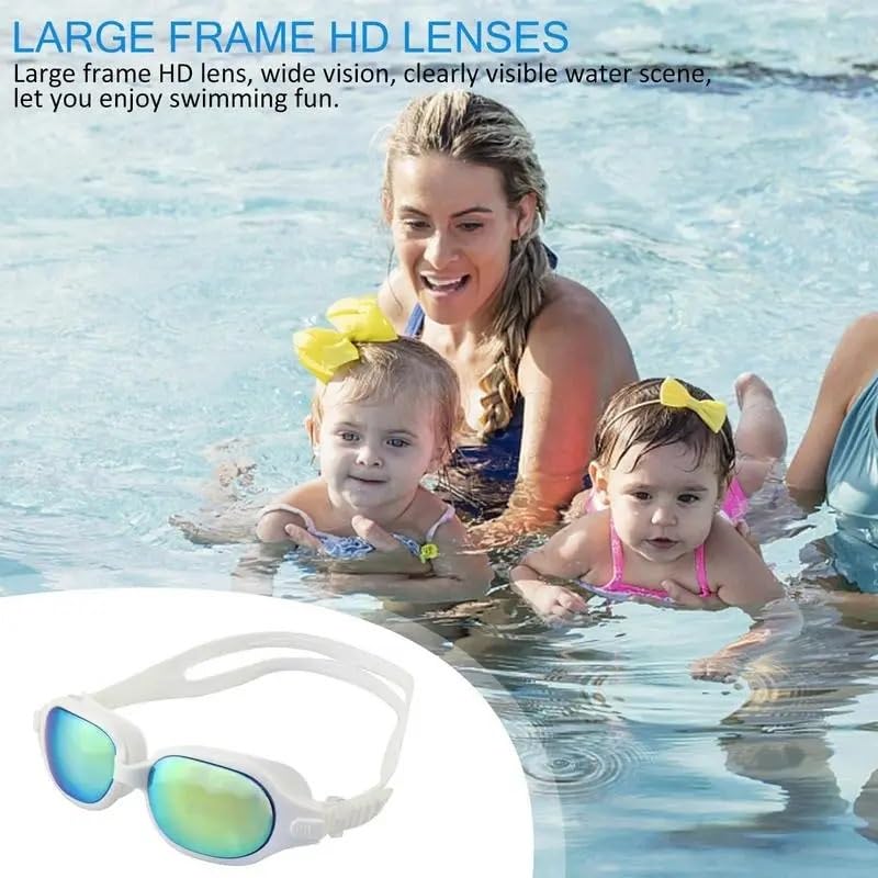 Komfortable Antibeschlag-Schwimmbrille, wasserdicht, UV-Schutz, Schwimmbrille for Damen und Herren, weiche Silikondichtungen for mehr Komfort, perfekt for Bahnenschwimmen, Triathlon-Training und Wasse