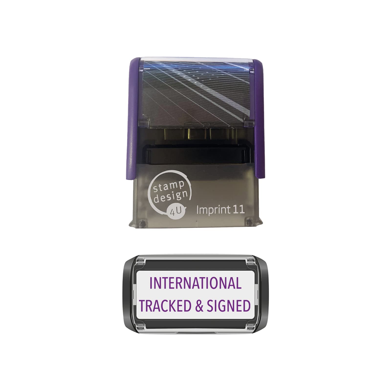 Imprint 11 38 x 14mm - Stock Self-Inking MAILING/DELIVERY Stamp International Tracked & Signed Stamp with Violet Ink