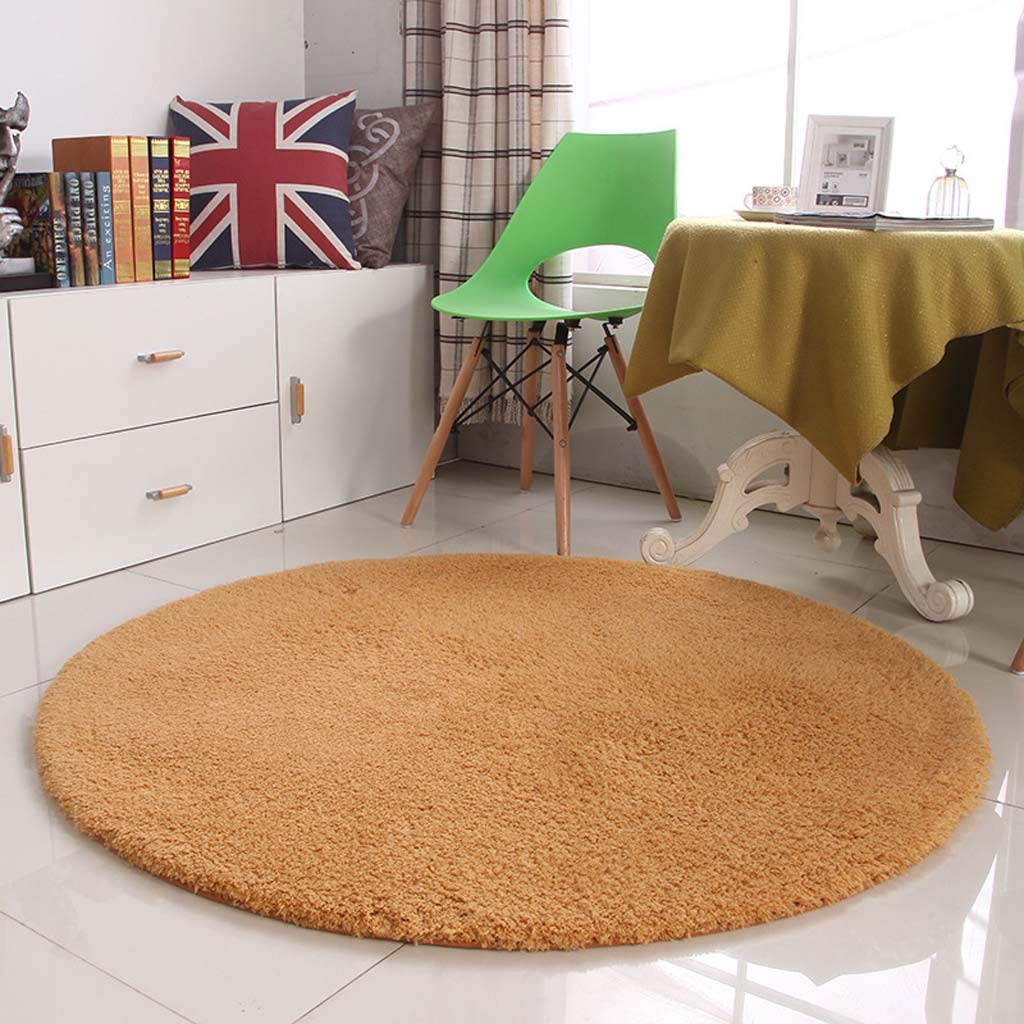 Tapis rond en peau d'agneau pour salon moderne et couverture de chevet chic