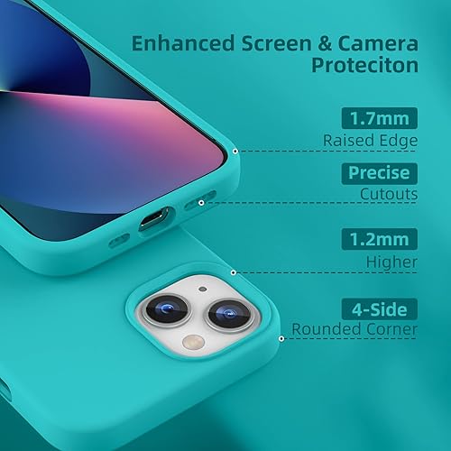 Miniatura 3 de K TOMOTO Funda compatible con iPhone 13 para mujeres y hombres, protección de cuerpo completo antihuellas suave al tacto a prueba de golpes, funda