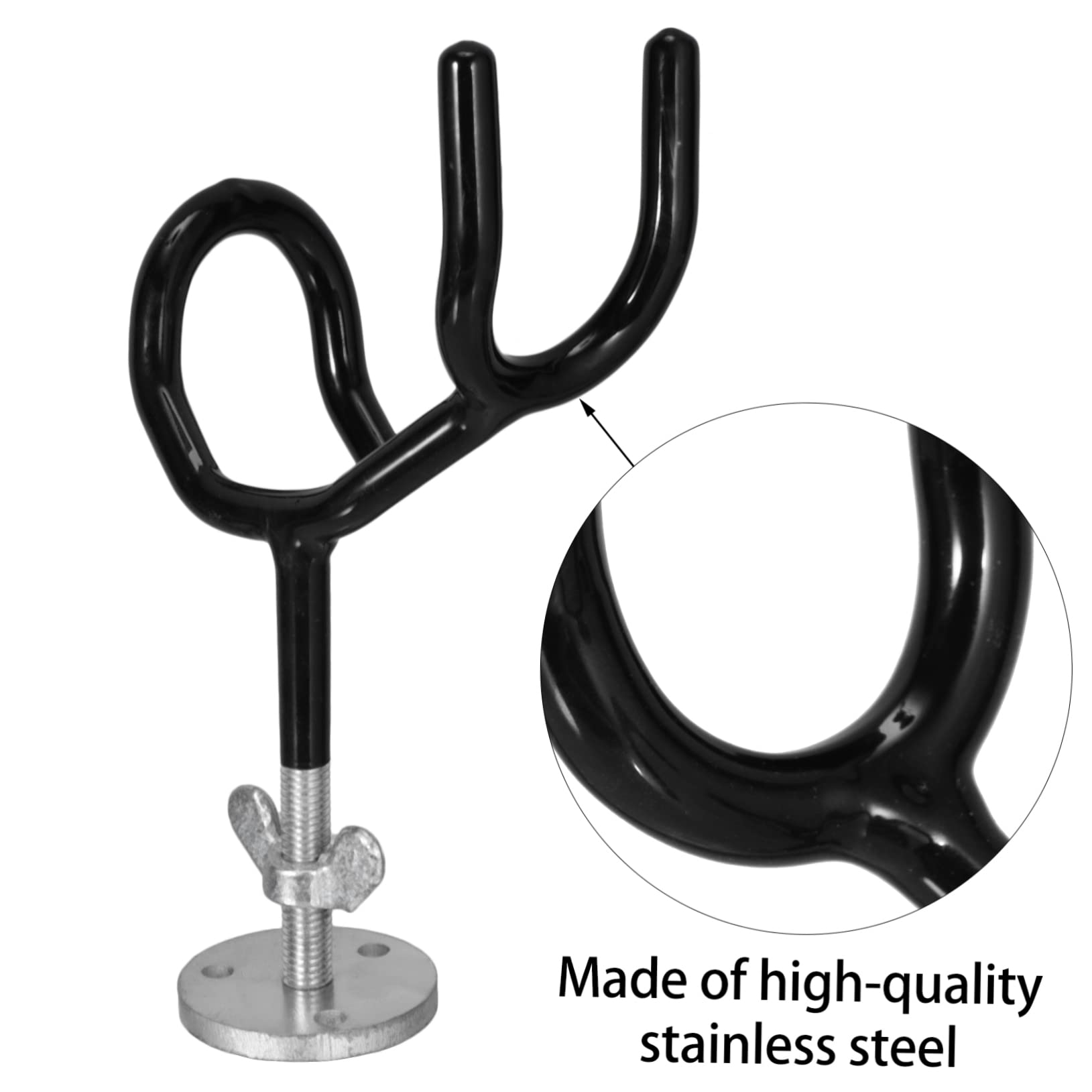 BESPORTBLE 2pièces Support De Canne Base De Montage pour Dérive Et Au Crapet Acier Inoxydable Lot