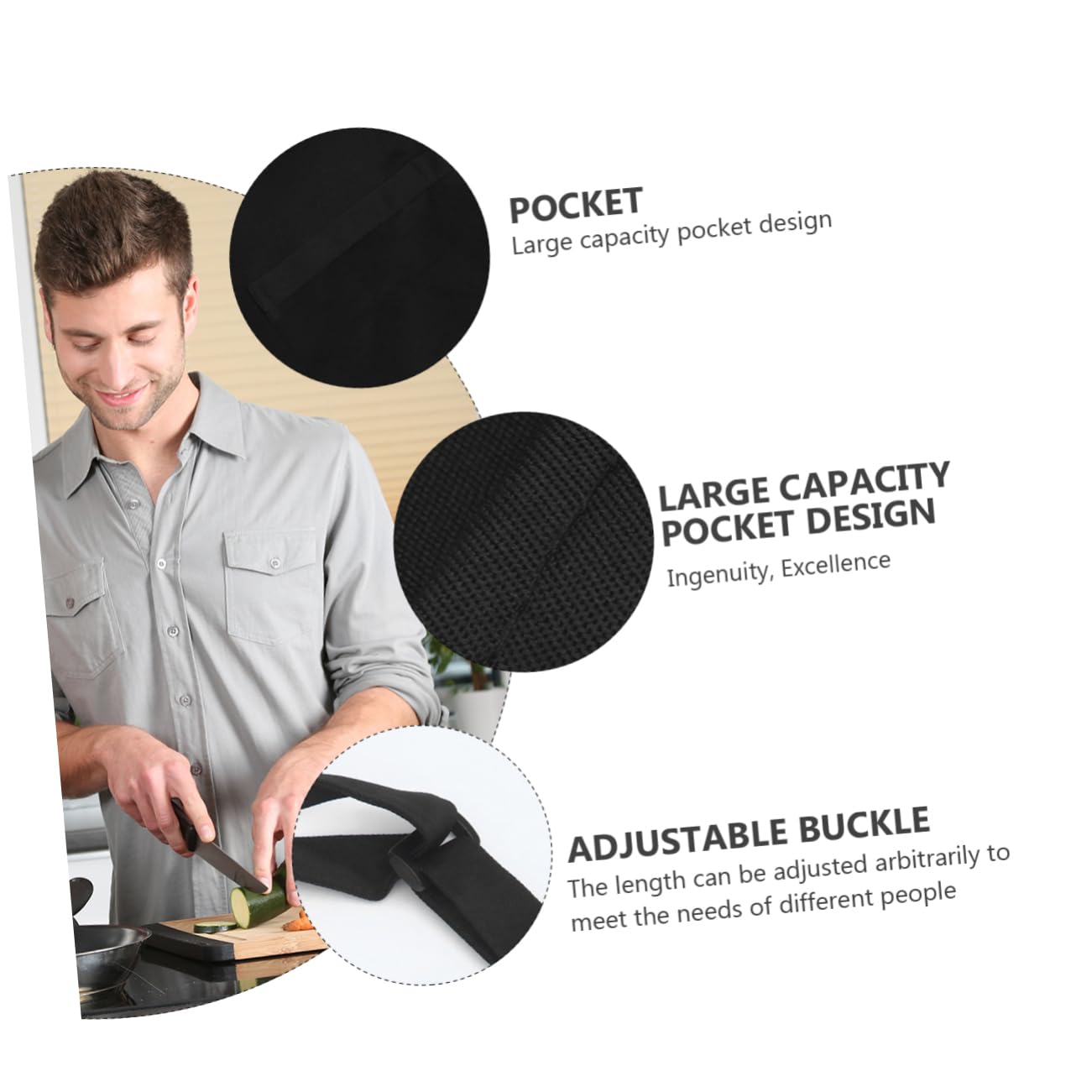 POPETPOP 3 pezzi Grembiuli Regolabili Impermeabili da Grembiule Maniche con Tasche per Parrucchieri Cuochi e Camerieri Protezione Versatile per Cucina e