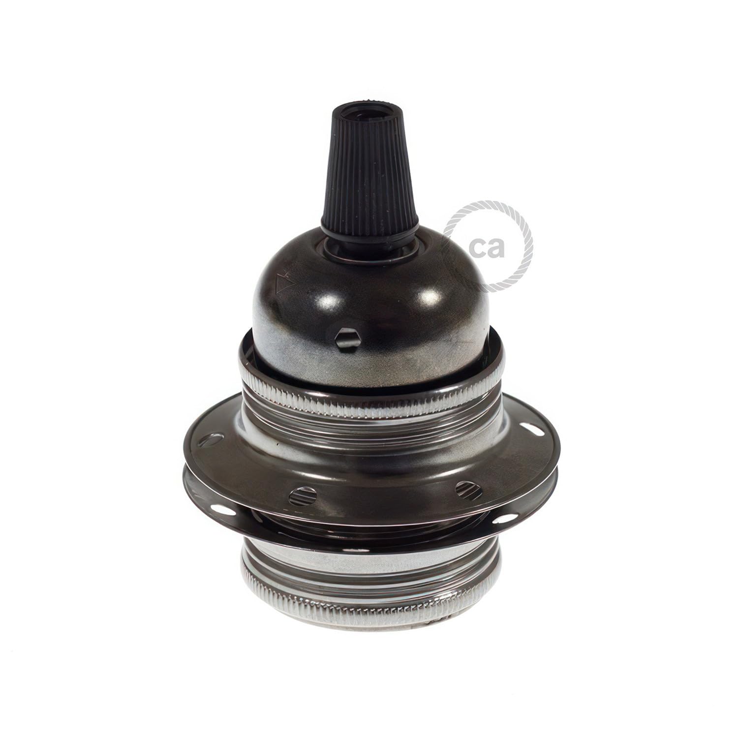 SOLERA 6829CLN | Portalámparas E27 4A 250V cuerpo liso negro SOLERA 6829CLN | Portalámparas E27 4A 250V cuerpo liso negro