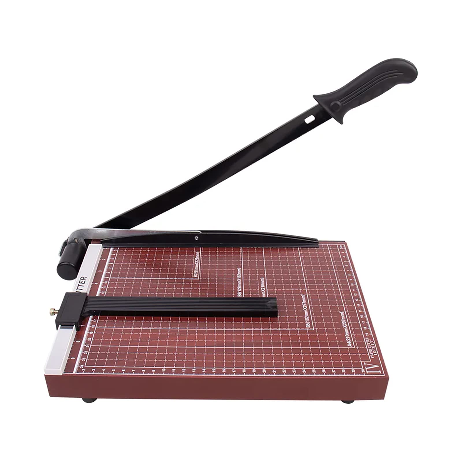Taglierina per Carta, Formato A4, Base in Metallo Resistente, taglierina per Carta con Blocco di Sicurezza e Perno di Posizionamento, Lunghezza di Taglio 33 cm e capacità 12 Fogli, per casa, uffici