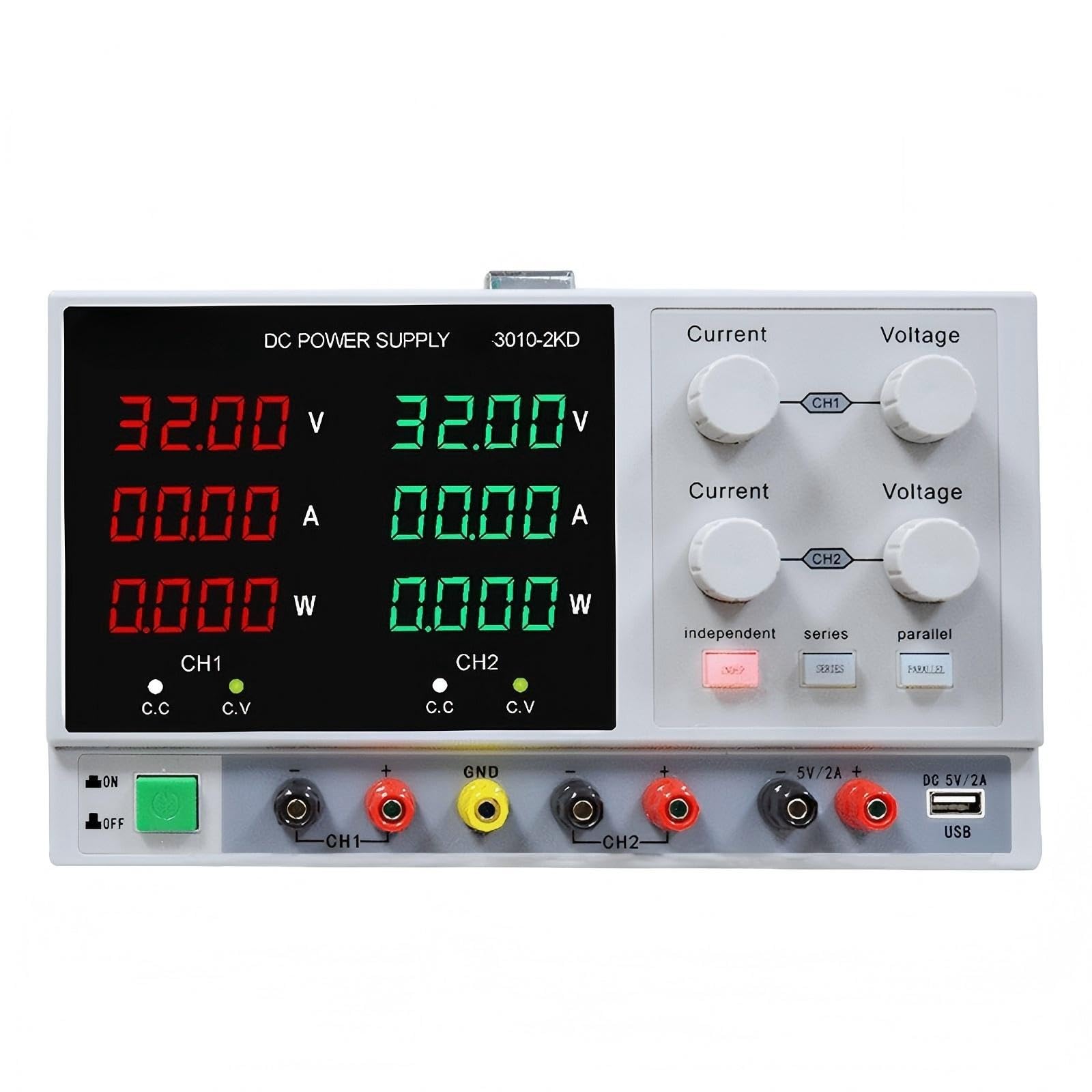 6003-2KD Alimentatore CC Fonte di alimentazione da laboratorio Per laboratorio o fabbrica | Digitale regolabile 6003-2KD 60V3A Stabilizzatore Switching Power Bank Gamma di frequenza 50Hz-60Hz