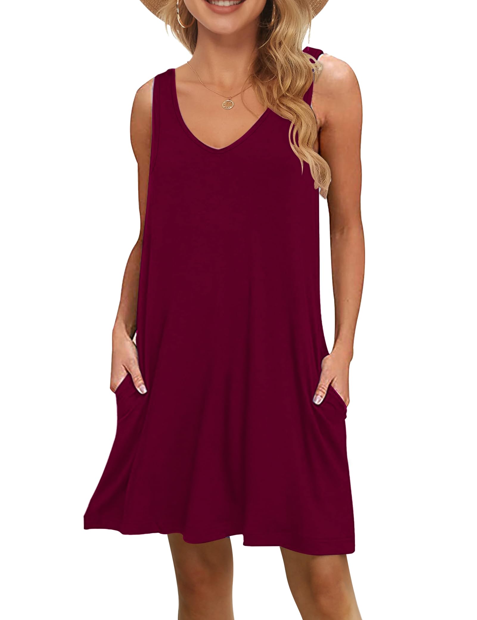 MISFAY Womens Summer Casual T Shirt Dresses Beach Cover up Tank Dress