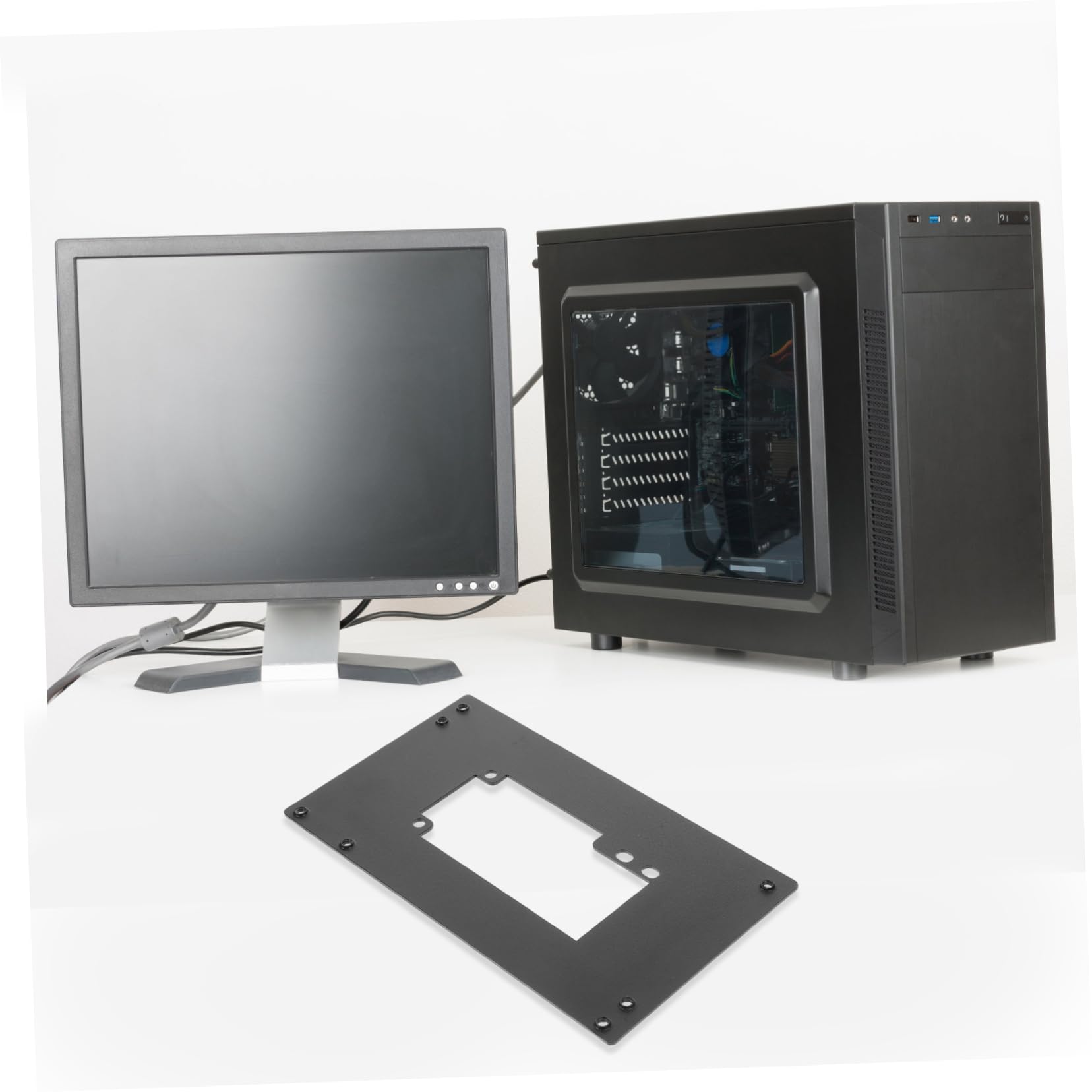 Balacoo ATX to Bracket Micro ATX Power Supply Conversion Brushed Aluminum Power Supply Baffle