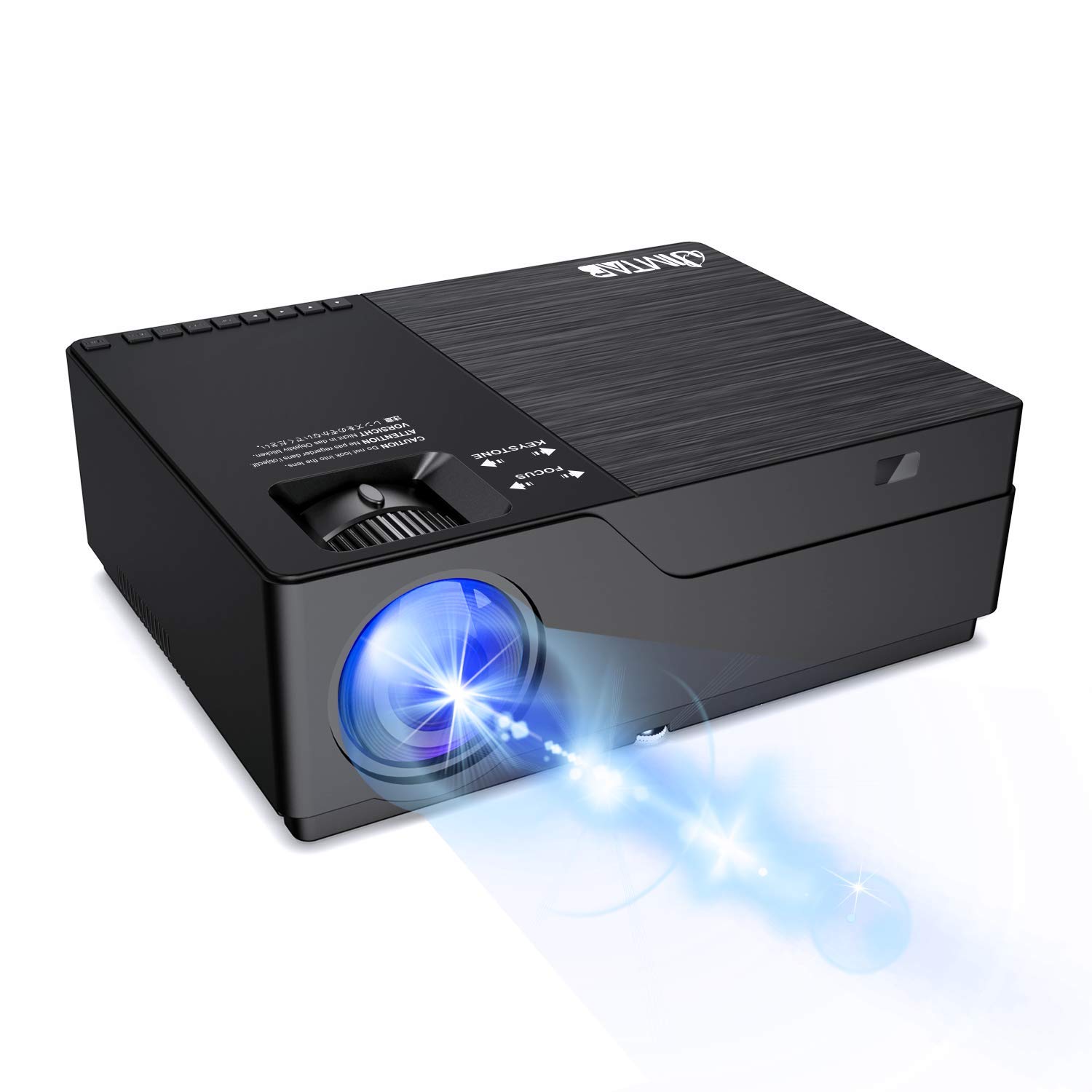 JIMTABM18 Native 1080P LED Video Projector, Upgraded HD Projector with 300”Display Support AV,VGA,USB,HDMI, Compatible with Xbox,Laptop,iPhone and Android for Academic Display (Dark Star)