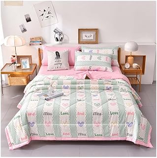 Blanket Quilts Soft Summer Cool Quilt Washed Cotton Air-conditioning Comforter Printed Single And Double Student Dormitory Quilt for Sofa Bed 150x200/1800x200 cm for All-Season ( Color : #12 , Size :