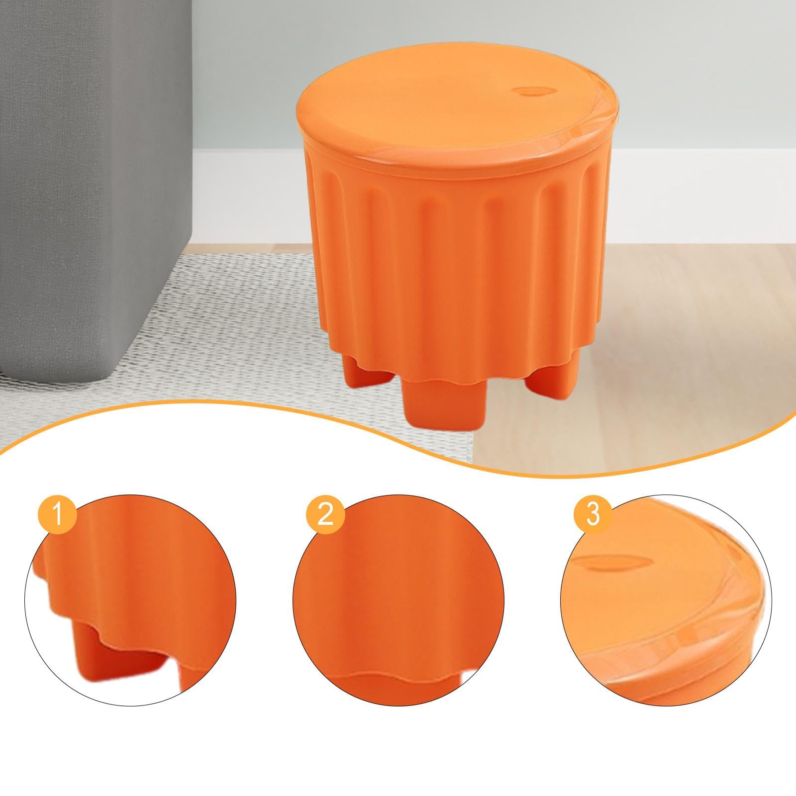 Gralara Pouf Contenitore 28 * 27.5 Cm, Ottomane per Camerette Realizzato in Pp Ispessito, Sgabello Contenitore per Porta, Cameretta Dei Bambini per Cambiare Le Scarpe Et Giocattoli, Balcone