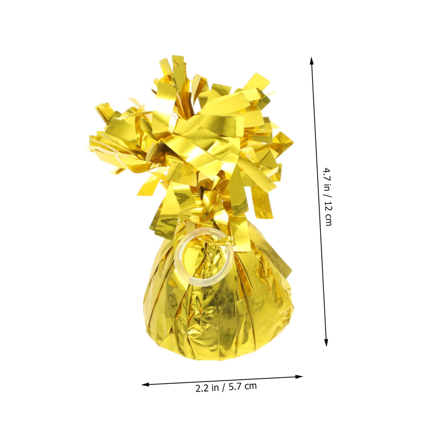 Bloque de Peso para Globos de Aluminio Dorado 5 Piezas