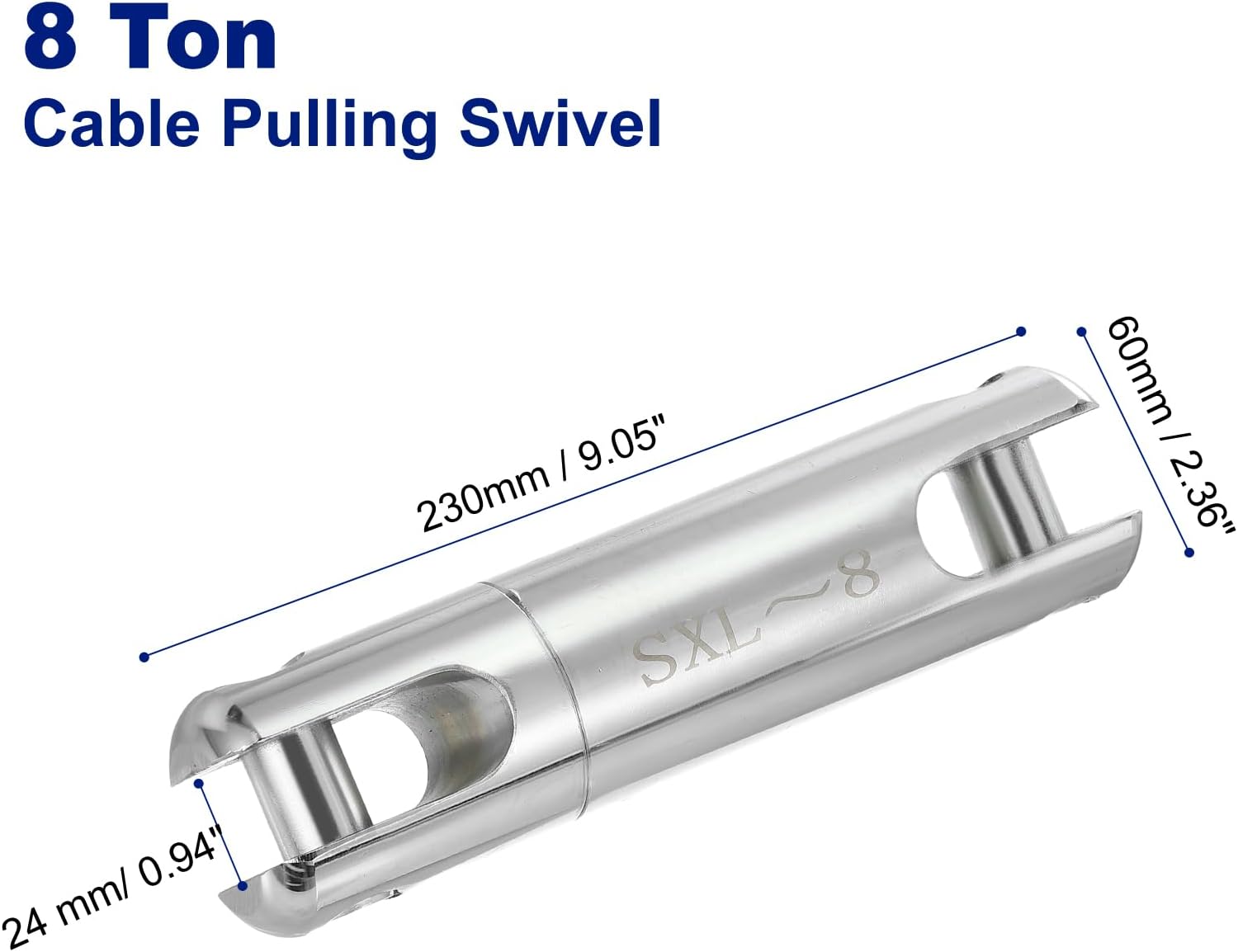 PATIKIL 8 Ton Cable Pulling Swivel, Alloy Wire Puller Cable Pulling Grip Swivel Wire Bearing Breakaway Tool Wire Line Rope Ball Bearing Swivel for Electricity Construction Home (17636 Lbs) - Image 2