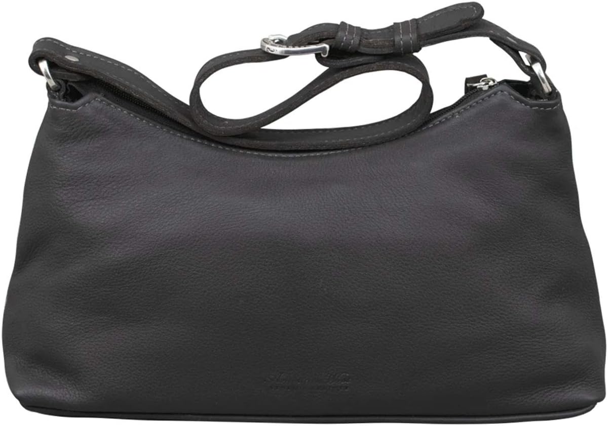 American West Handcrafted 100% Genuine Leather with Hair-On Cowhide Zip-Top Shoulder Bag Cow Town Collection Western | Genuine Hair-On Hide