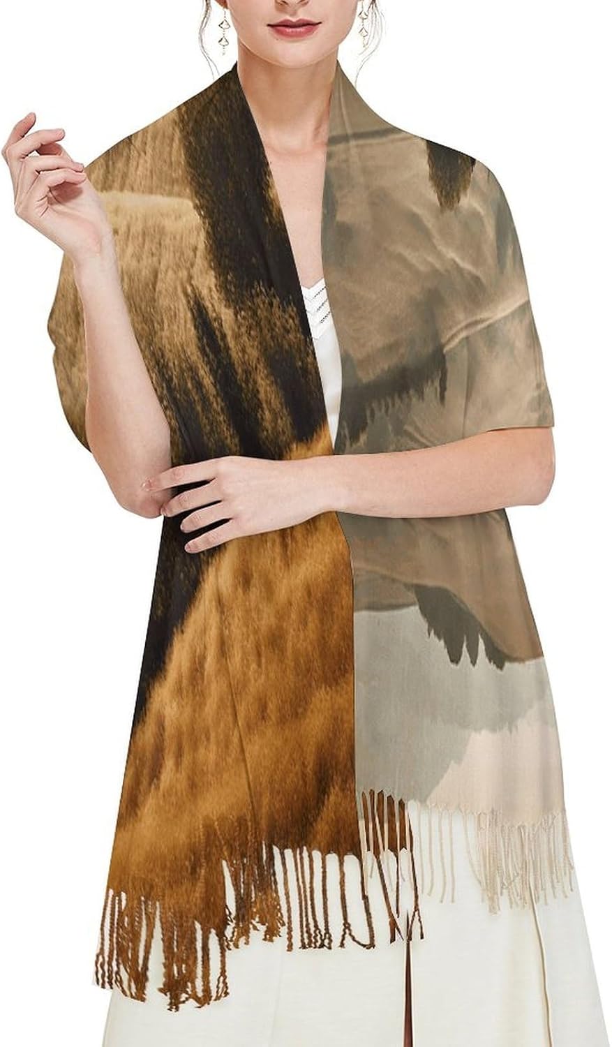 View of Typical Tuscany Landscape Scarf for Women Men Soft Warm Fashion Blanket Scarves Classic Cashmere Feel Scarf Long Shawl Large Scarves Cold Weather Thick Blanket Scarfs