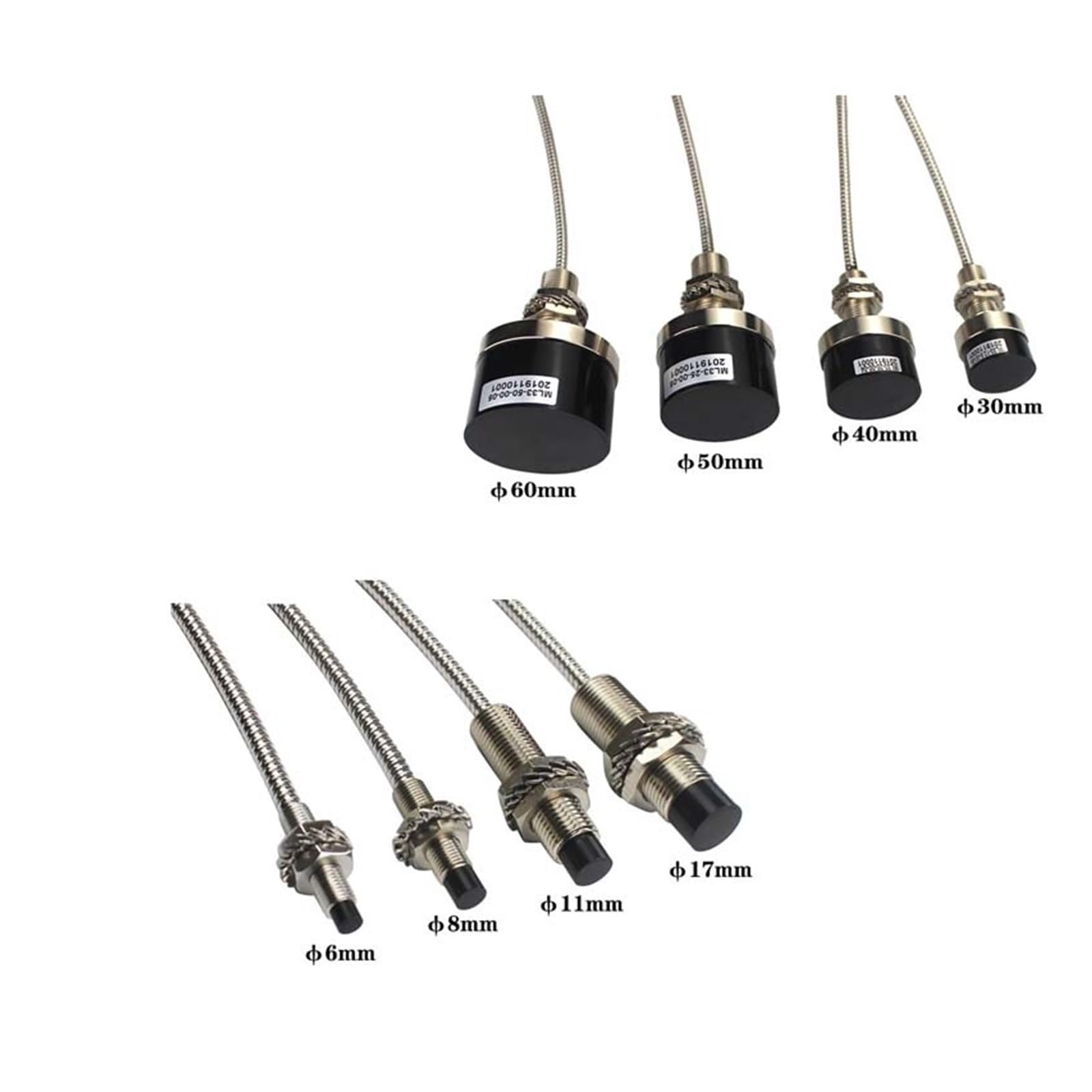 Aktueller Wegsensor, aktueller, 25 mm/12,5 mm, berührungslose induktive Messung, verwendet zur Erkennung des Wellenvibrationsbereichs(Ml33-25mm-a-24v)