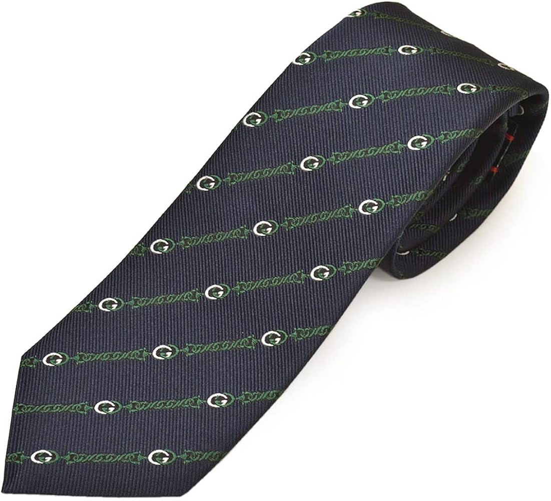 GUCCI ダークグリーン ブラック ネクタイ GG シルクジャカード ネクタイ ・ダークブルー＆グリーン | GUCCI公式