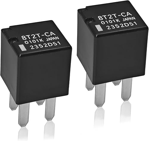 Relé 8T2T-CA (juego de 2) - 8T2T-CA 0101K 12VDC 20A Relé de tipo enchufable de alto rendimiento automotriz compatible con vehículos Ford