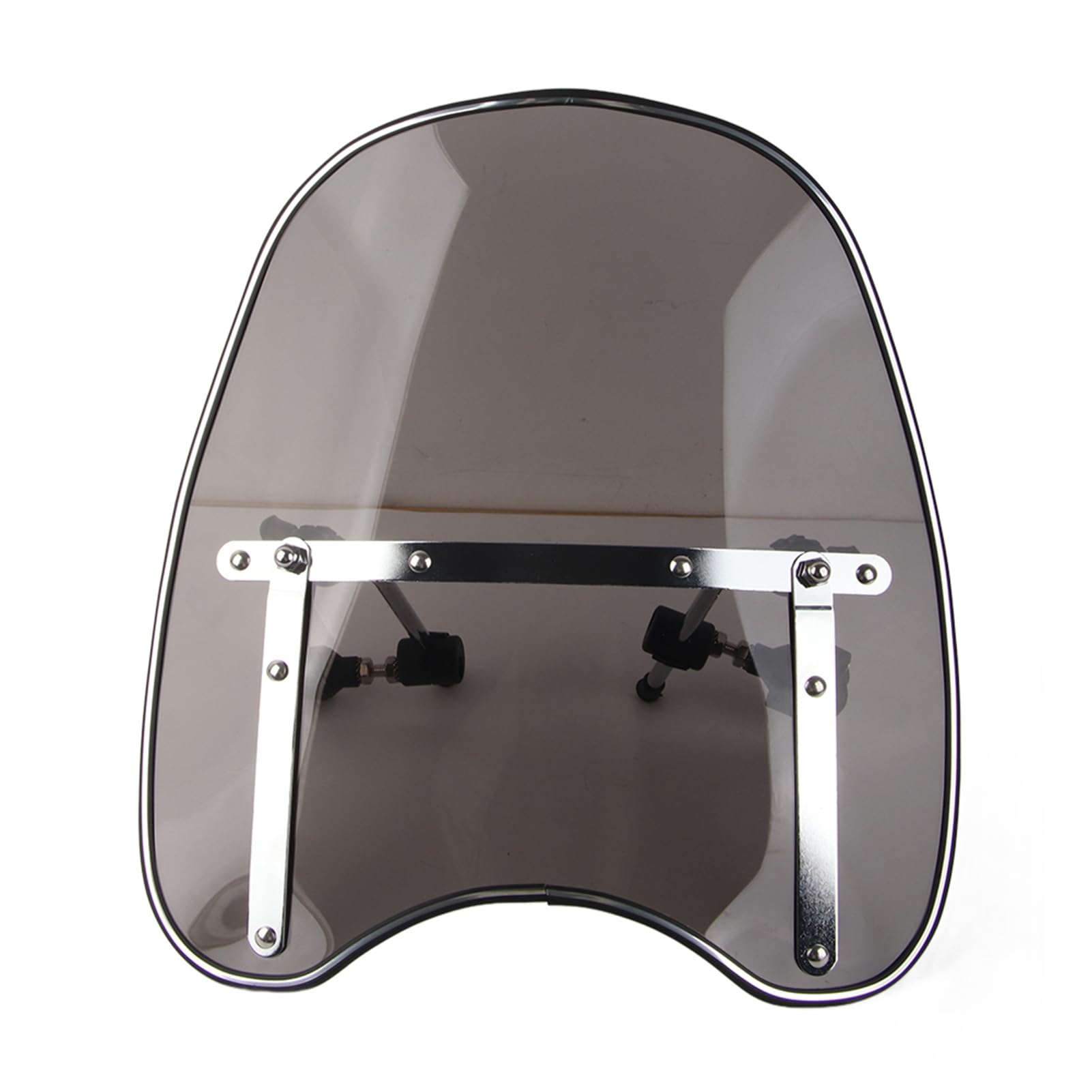 Acouto Pare-brise de Mm Montage sur Guidon Déflecteur de Vent ABS pour et de Nombreux Pare-brise Anti-intrusion Mo de Moto Universel Accessoire de Conduite (Fumé)