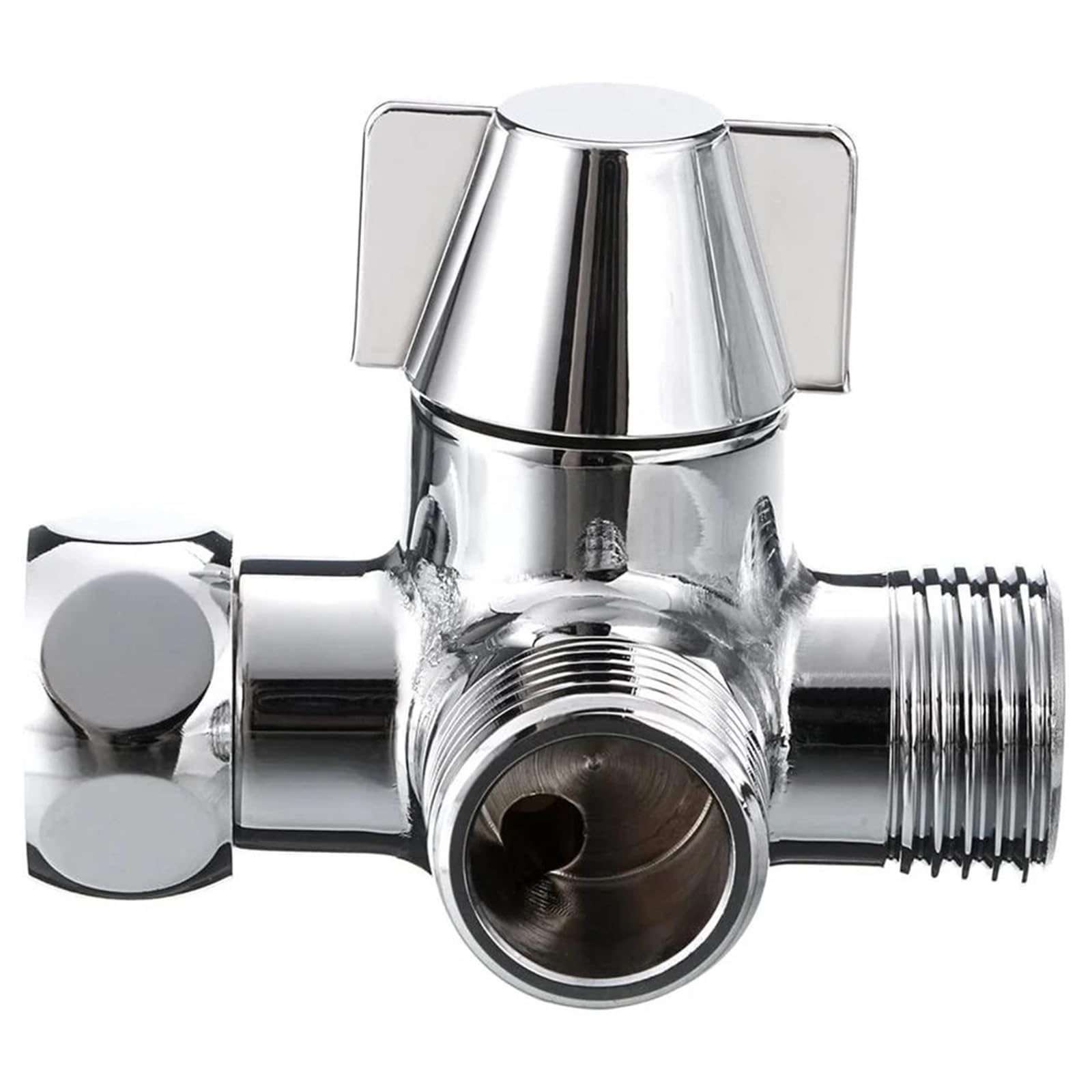 1 Uds. Válvula angular for grifo, desviador de 3 vías, adaptador T de 1/2 ", válvula de agua, accesorios de baño Para Cocina, BañO