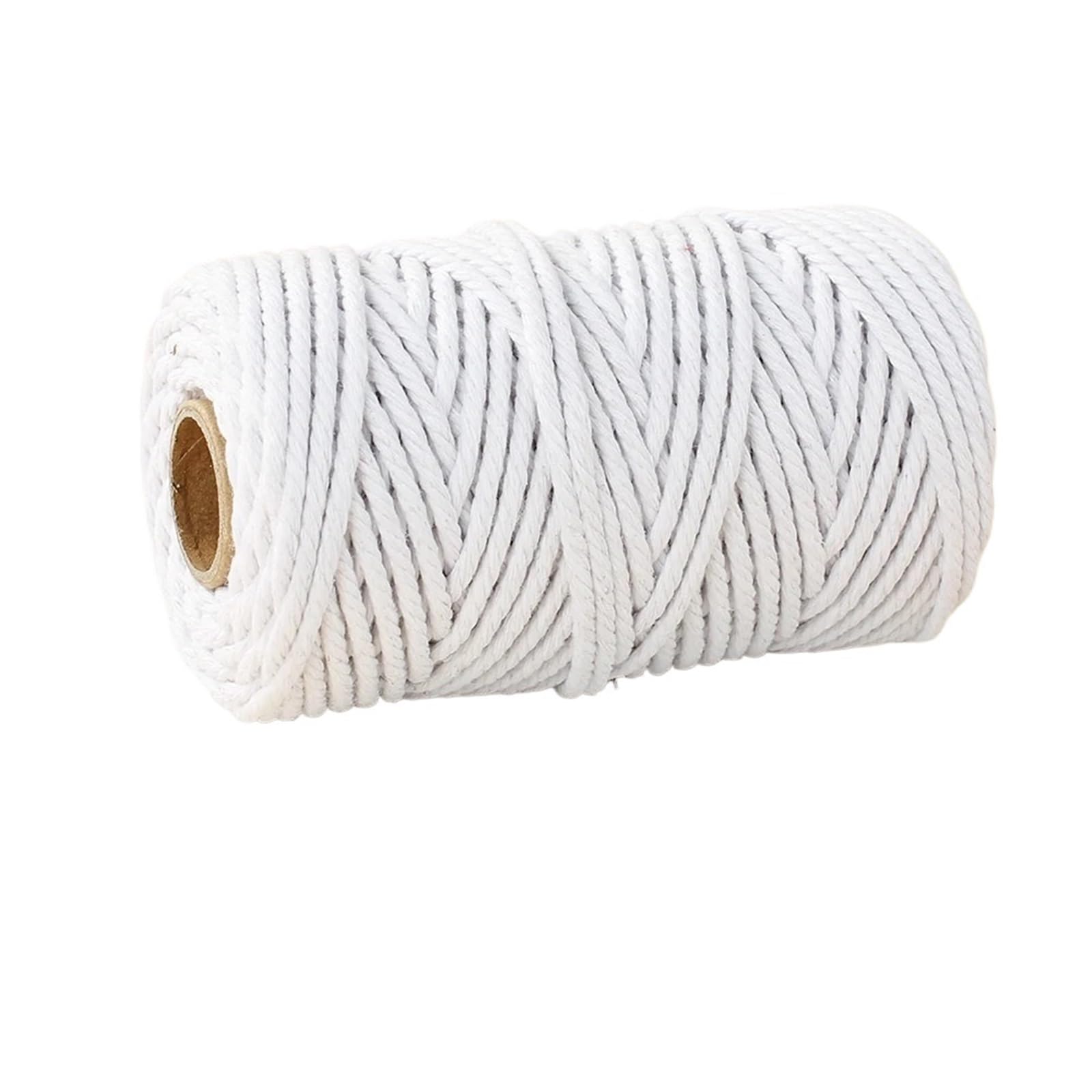 Cotton Macrame Cord 50m/roll 3.0mm Cotton Macrame Cord Rope Twine Thread String Crafts for DIY Handmade Sewing Party Wedding Furniture Decoration(Color16)