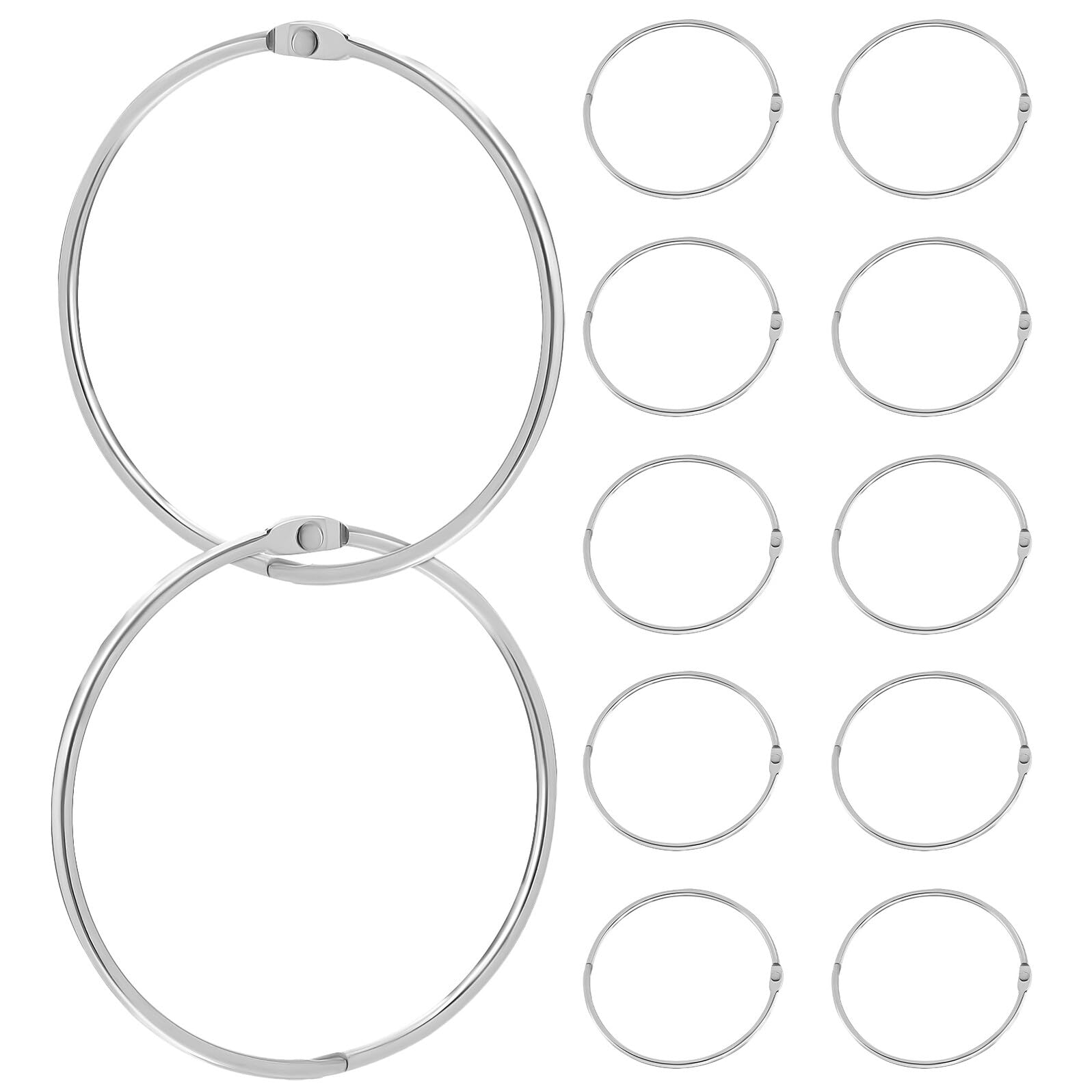 Anneaux métalliques ouvrables 4 pouces blancs pour reliure document de bureau et fiche