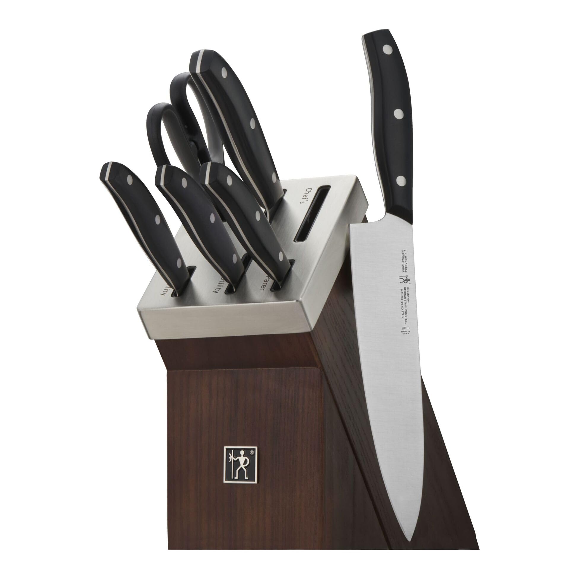 Henckels International Self Sharpening Definition Knife Block 7pc, Metallic