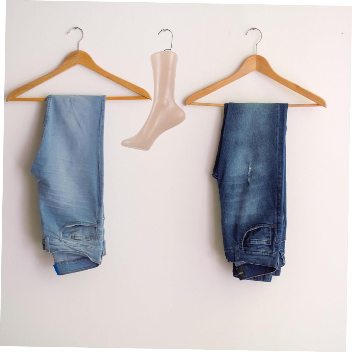 OKUMEYR Foot Model Display Stand for Socks Ankle Bracelets Mannequin Leg Support with Hook for Shoe Models for Shopping Malls Exhibitions and Counters