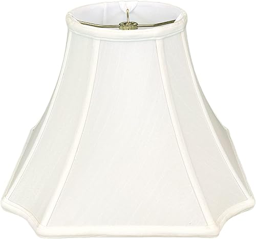 Royal Designs - Pantalla cuadrada de esquina de corte invertido, color blanco, 8 x 18 x 13 pulgadas Blanco,Beige,Beige. Juego de 2.,Eggshell,Cáscara