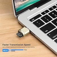 Vista 4 de USB C Micro SD Card Reader (Pack of 2 Pcs), BorlterClamp Type C OTG TF Memory Card Reader Compatible with Laptop, MacBook, Tablet, Smartphone