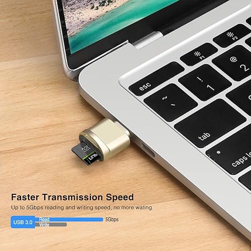 Miniatura 4 de USB C Micro SD Card Reader (Pack of 2 Pcs), BorlterClamp Type C OTG TF Memory Card Reader Compatible with Laptop, MacBook, Tablet, Smartphone