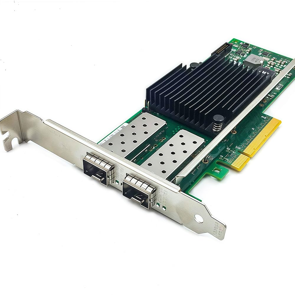 Carte réseau SFP+ 10GbE compatible avec carte Ethernet PCIe X710-DA2, 2 ports SFP+ (10GBASE-SR/LR, DAC/AOC), PCIe 3.0, SR-IOV VXLAN/GENEVE NVGRE, Jumbo Frames, PXE iSCSI, adaptateur réseau PCI
