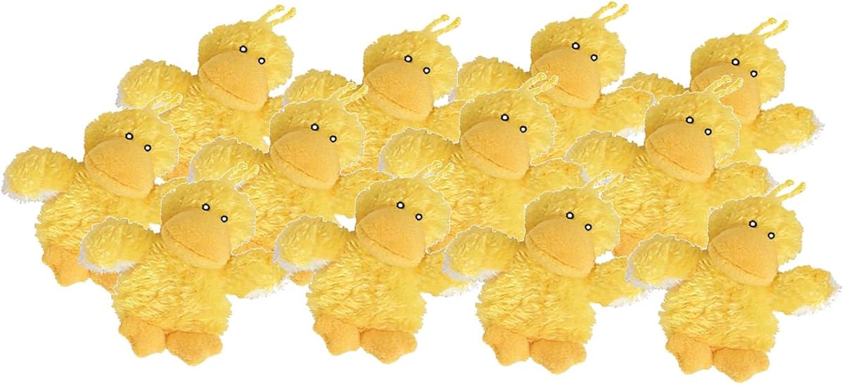 KONG Plush Duckie Dog Toy X-Small - 4.5" - Pack of 12