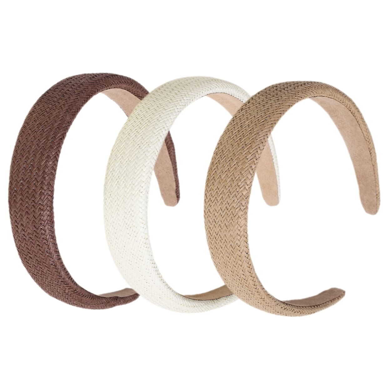 FRCOLOR 9 Pz fascia ampia fascia imbottita vimini fasce per ragazze bande barrette hair band cerchietti bambina fasce decorative da intrecciate plastica